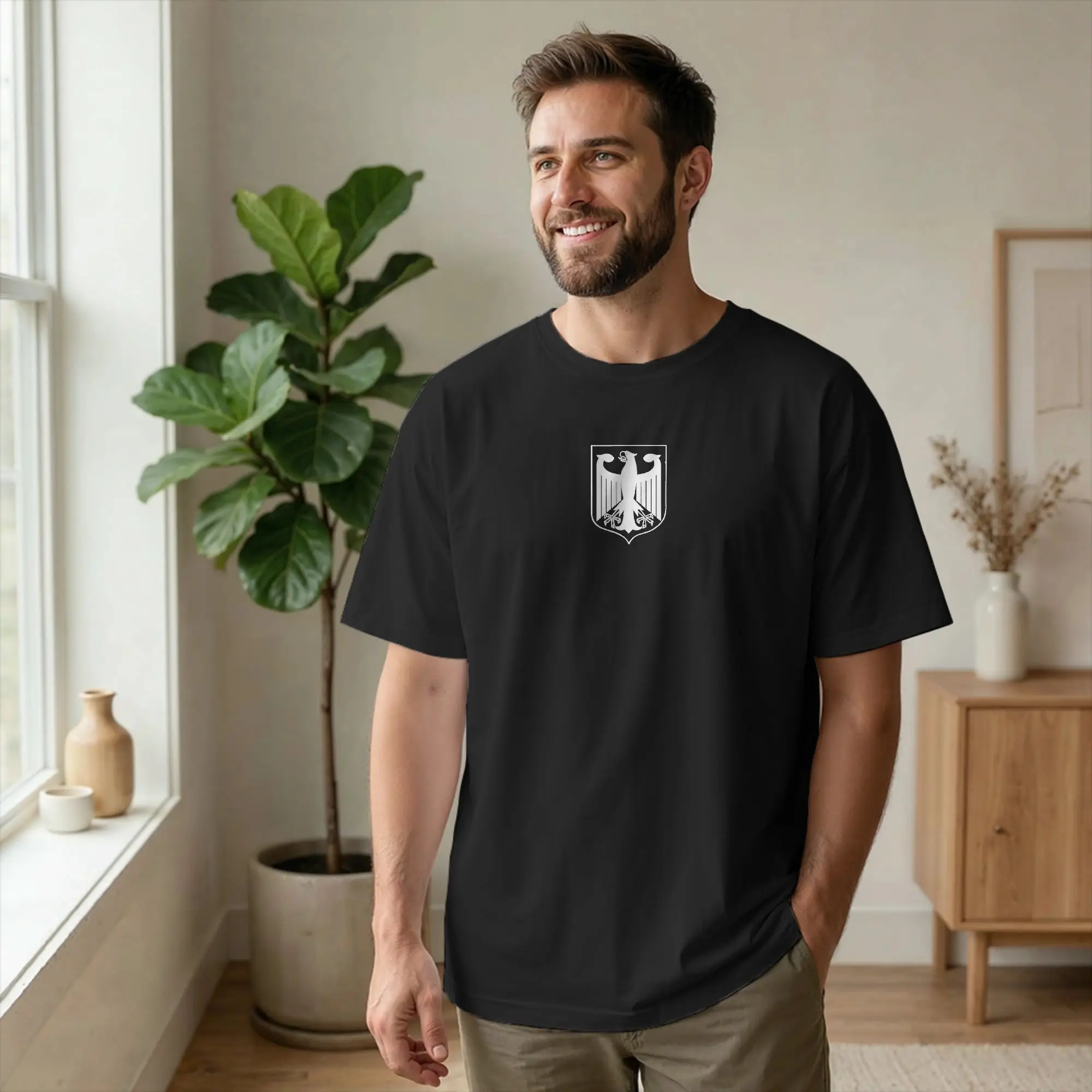 Germany Coat of Arms German Eagle T-Shirt for Men Deutsche Vintage Cotton Tee Shirt O Neck Short Sleeve T Shirt 4XL 5XL merch