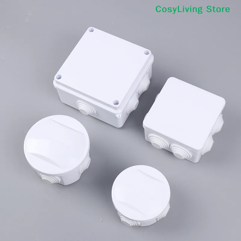 [CL]White Connection Cable Branch DIY Waterproof IP65 Power Case Junction Box Indoor Wire Shell Electric Control Boxes[CL]