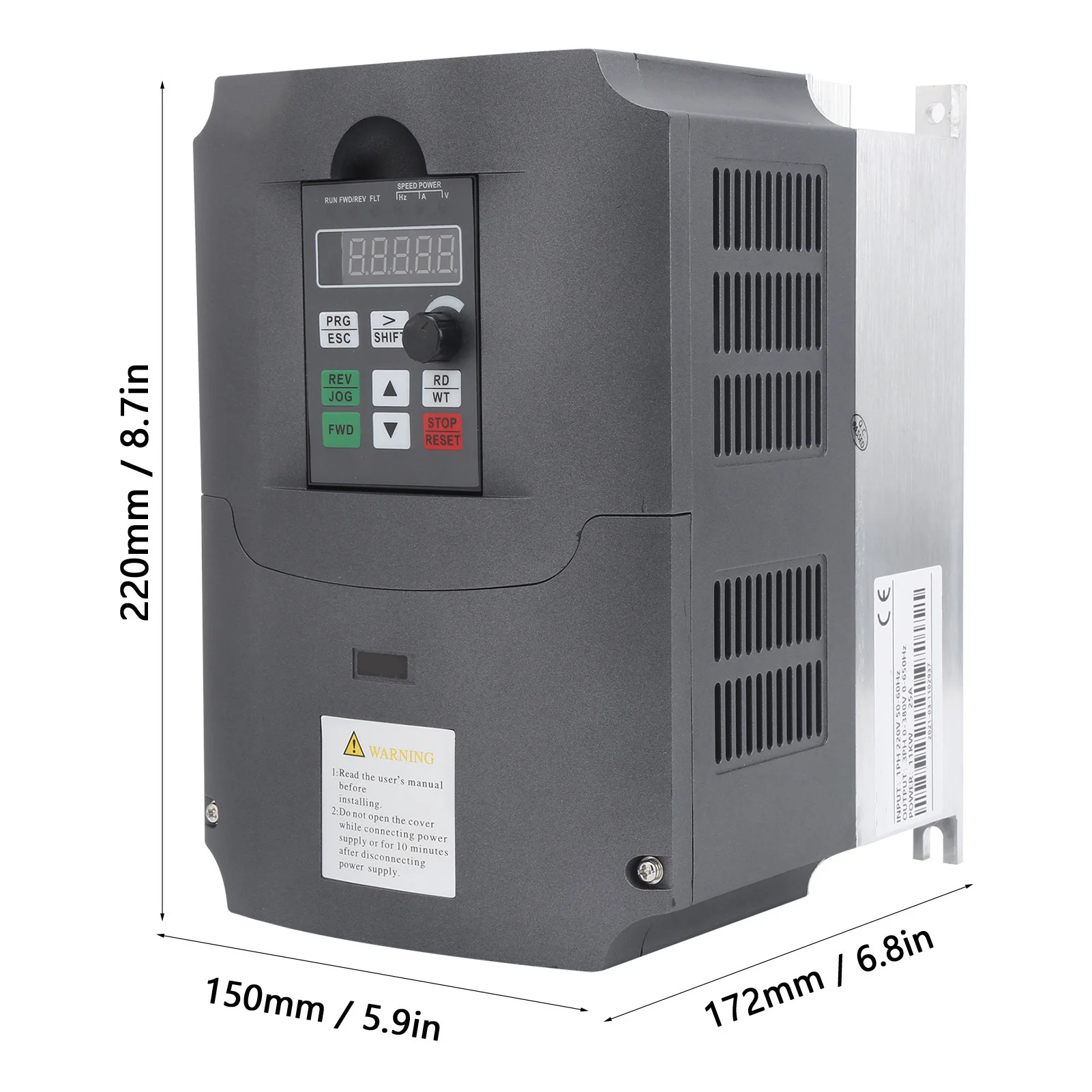 AC Drive Variable Frequency Drive 220v to 380v 3‑Phase Motor Speed Controller 11kw 15HP Power Control Device Speed Controller