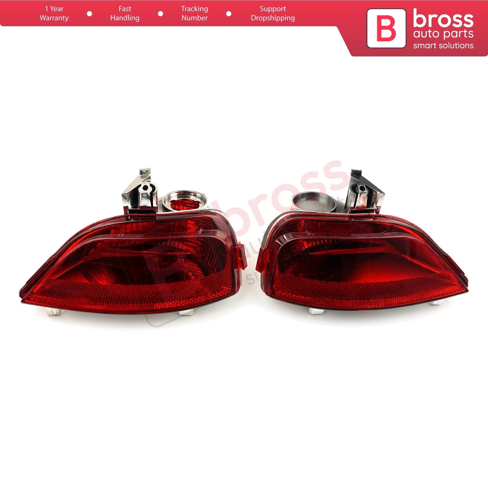 BSP989 Rear Fog End Light Lamp Lens 265605279R,  265854470R for Renault Symbol MK3 Logan Sedan Sandero Stepway MK2 Facelift