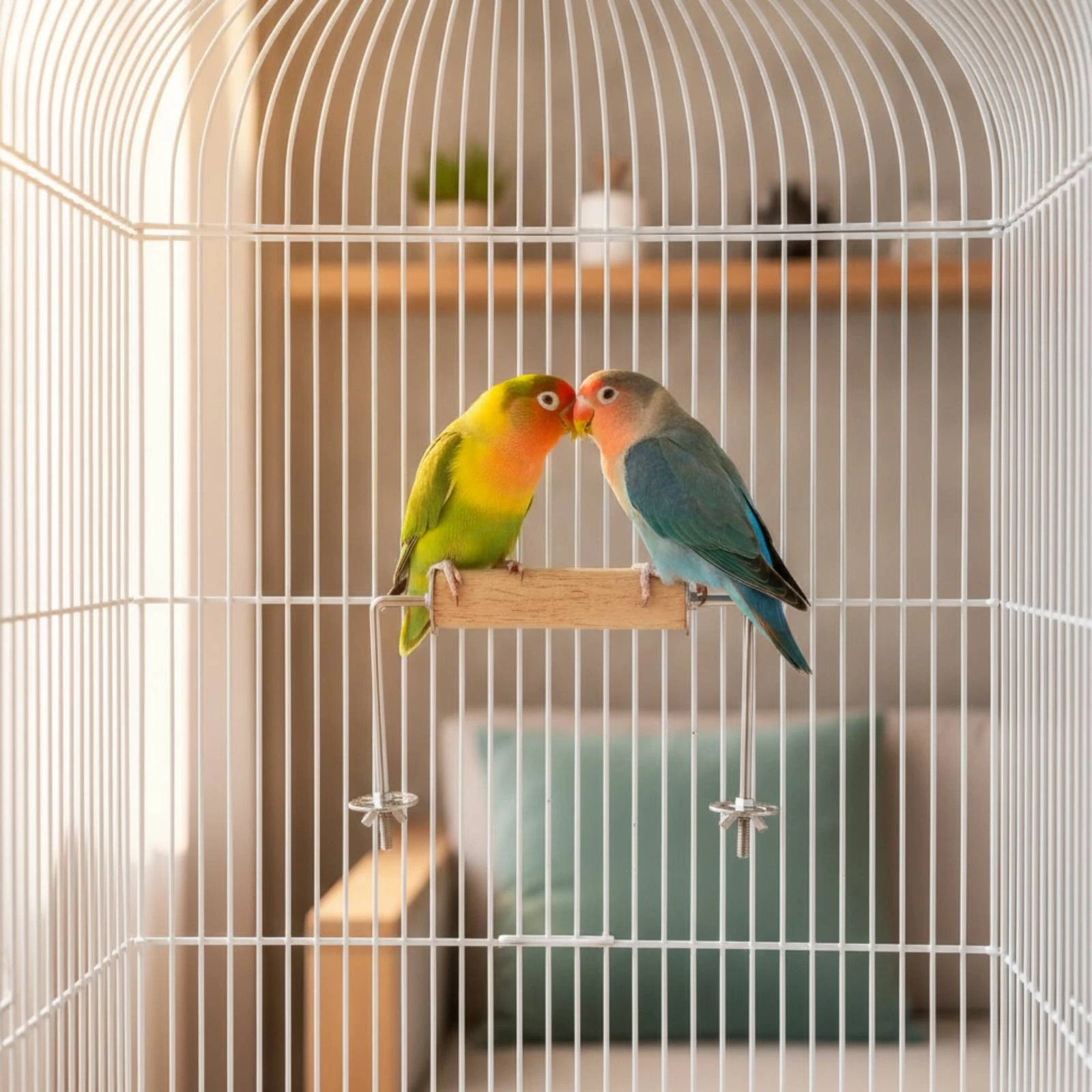 Wooden Bird Perch Long-Lasting Cage Mounted Perch Pet Supply Stable Secure for Parrots, Aviaries, Travel Cages