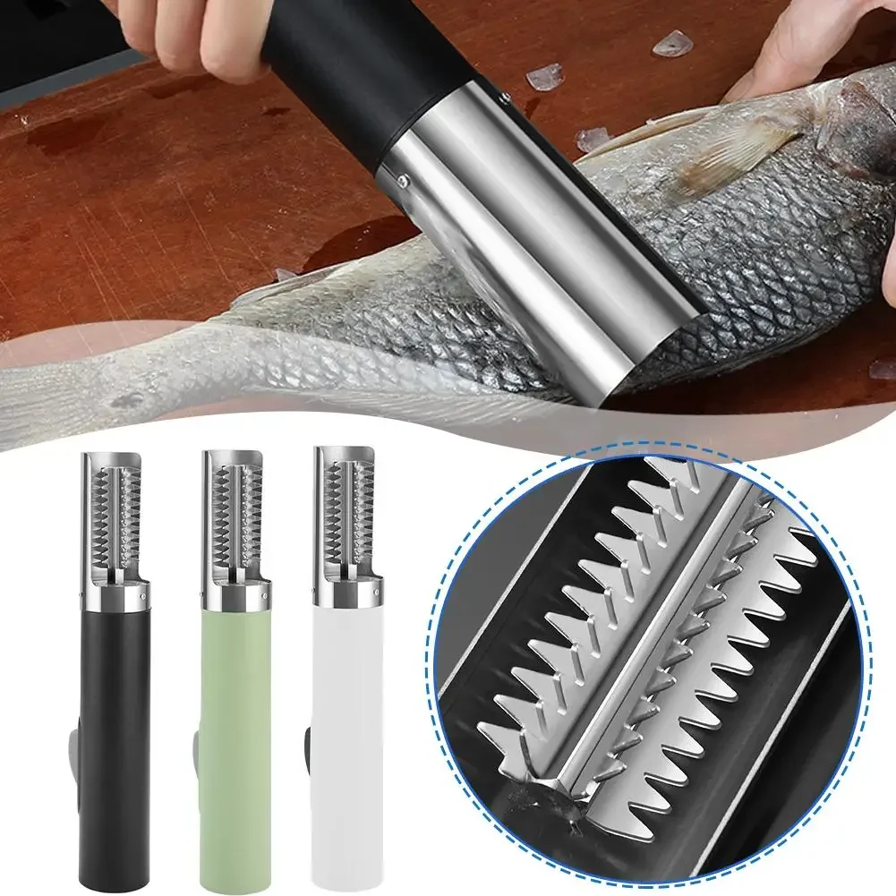 

Cordless Electric Fish Scaler, Portable Fast Scale Remover Tool with Stainless Steel Head, Rechargeable Seafood Cleaner