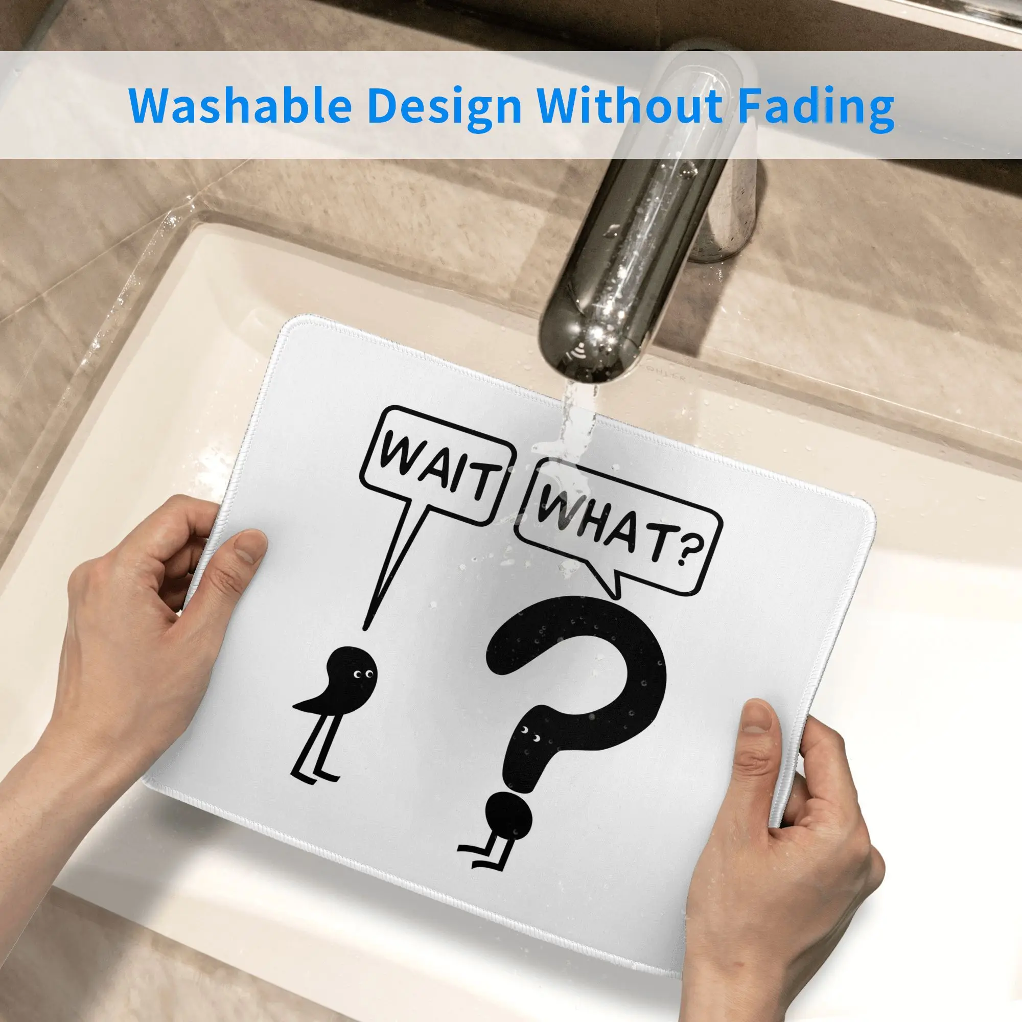 Коврик для мыши Wait, What, коврик для компьютерной клавиатуры, коврик для мыши, игровой ПК, ноутбука, настольный коврик, офисные аксессуары, настольные коврики