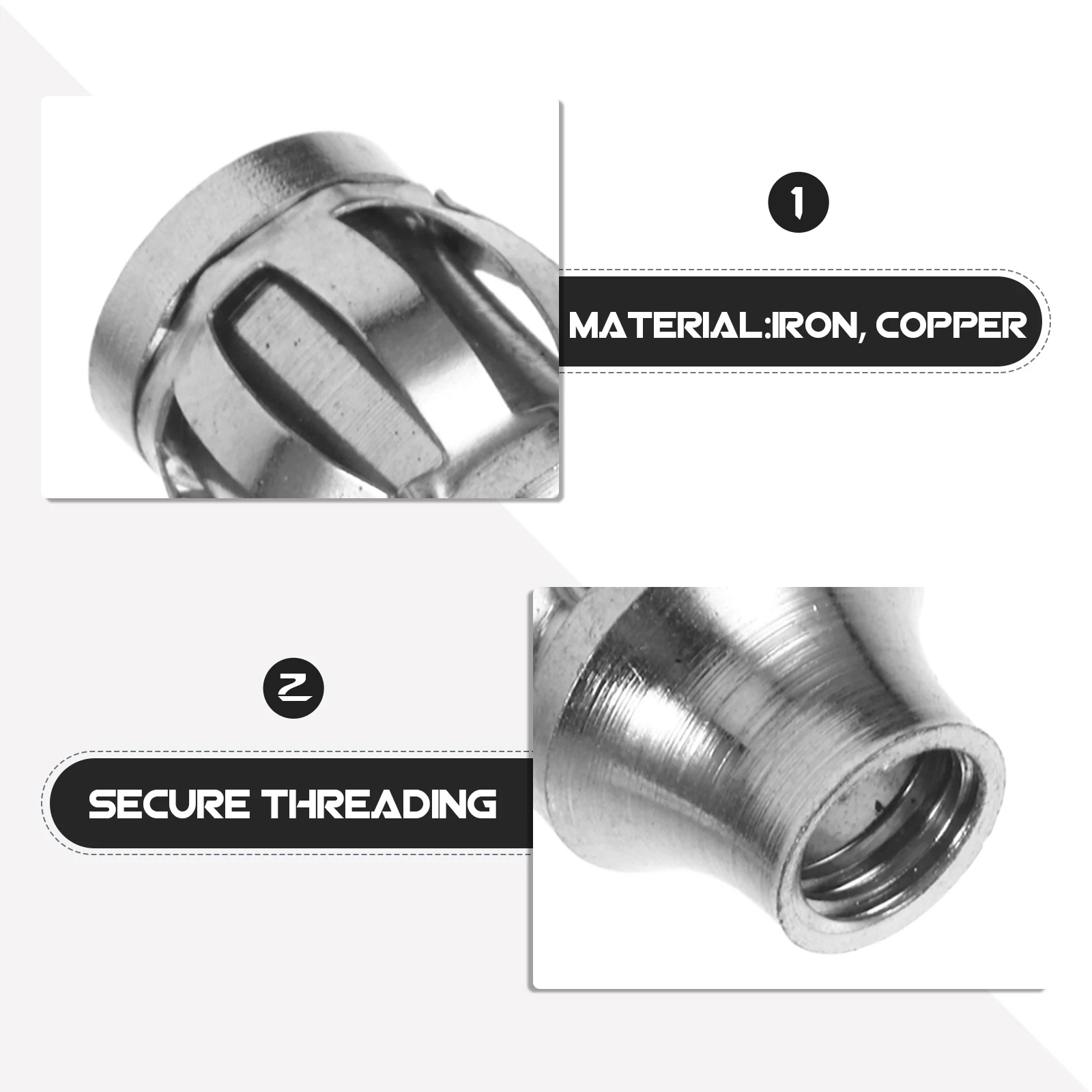 

10pcs G4 Hardware Fixtures M10 Threaded G4 Socket Fixing Clip Secure Connection Metal Socket Fasteners Car Lamp Shades