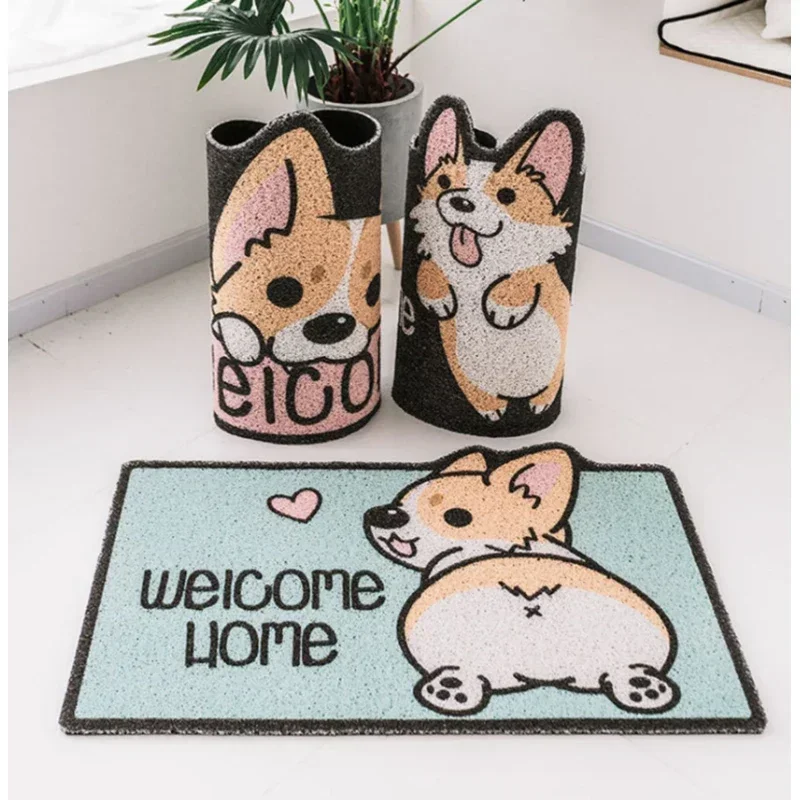 ZHAYA Kawaii Cat Dog Doormat Kitchen Floor Mat Welcome Front Door Outdoor Bathroom Fluffy Stair Carpet Non Slip Decor view 3