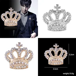 Korean British Style Crown Bird Brooch Cross Suit Tassel Chain Lapel Pin Angle Wings Badge Retro Female Corsage Men Accessories