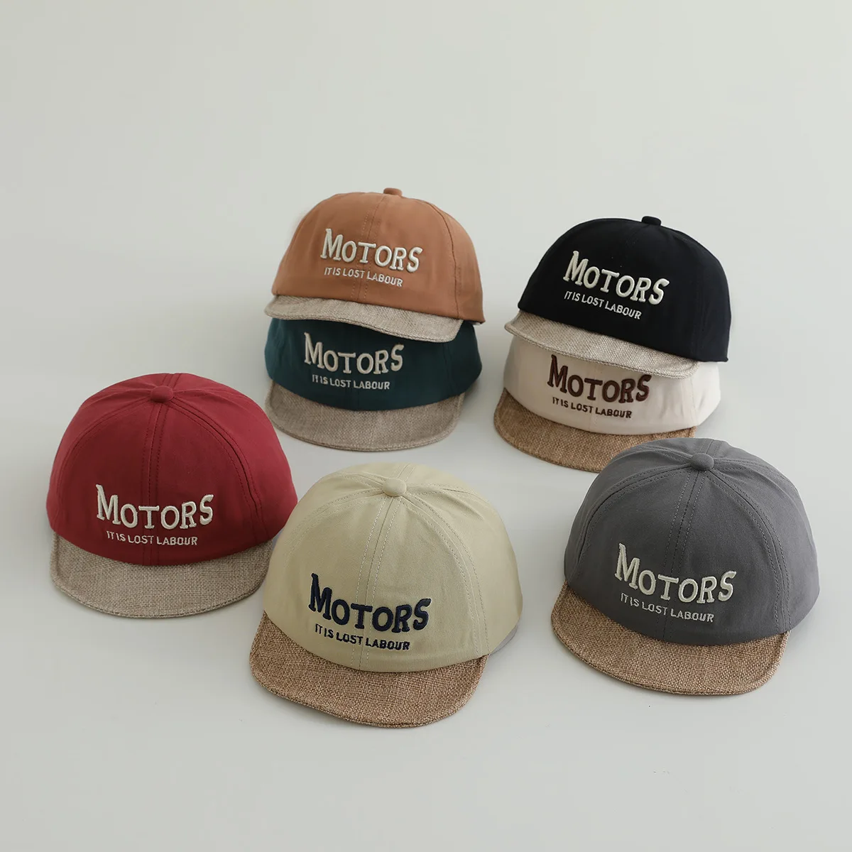 

Summer New Baby Embroidered Letter Hat Girl Colored Infant Sunshade Hats Boy Soft Brim Cap Kids Duck Tongue Caps Accessories