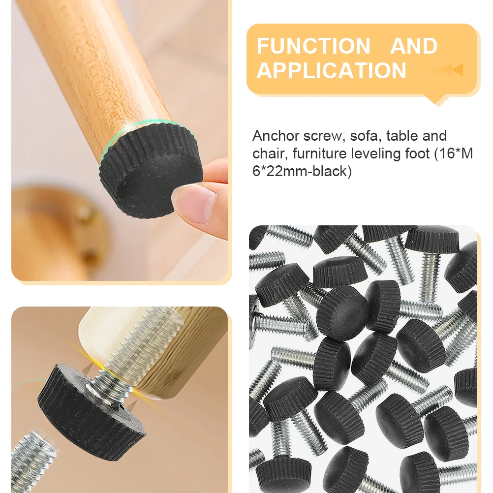 

30Pcs Furniture Leveling Feet Threaded Inserts Easy to Use Durable Table Legs Raiser Adjuster Furniture Levelers