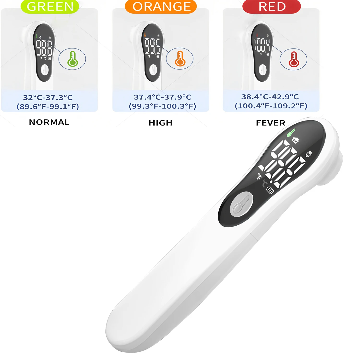 

amzwn Digital Forehead Thermometer Forehead Ear Non-Contact Medical Termometro Baby/Adult Temperature Measure FASTSHIPPING