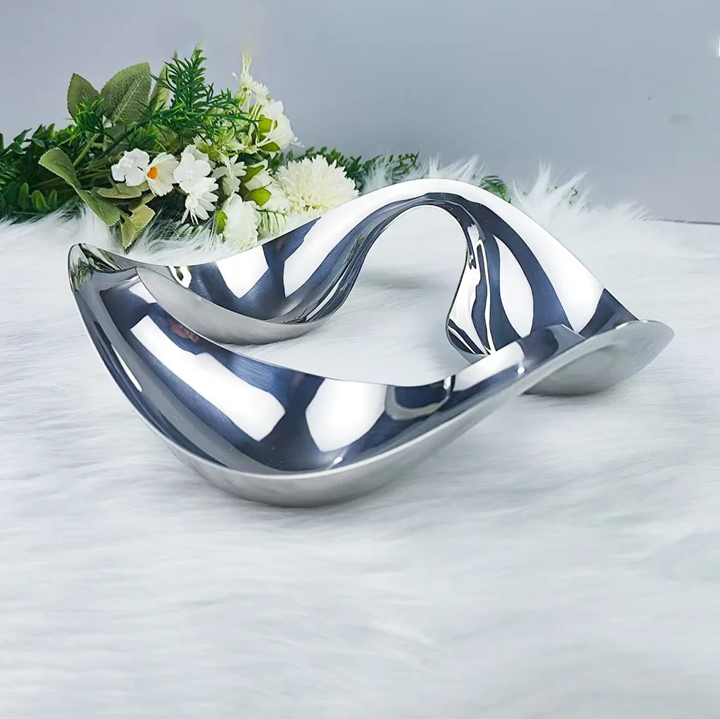 NEW   304 Stainless Steel Design Fruit Plate, for Nordic Style Hotels