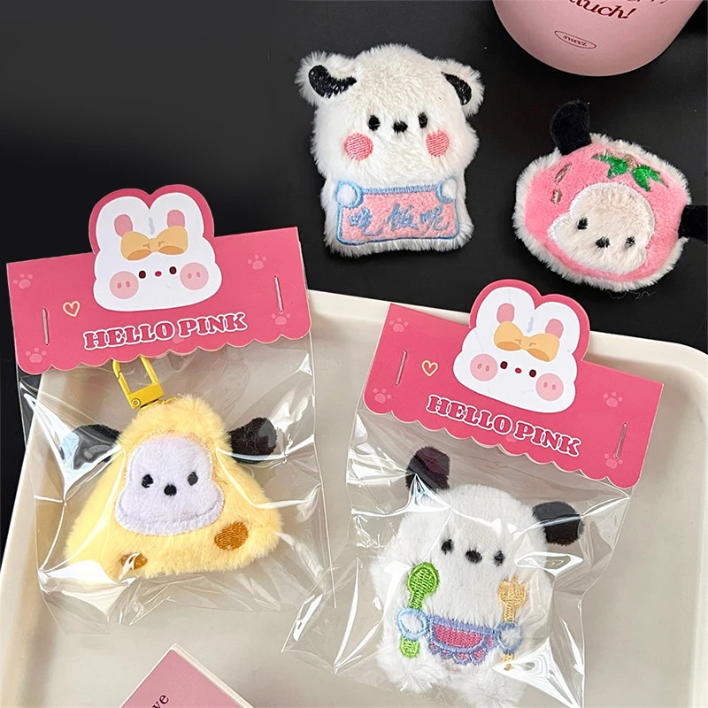 Sanrio Pluche Sleutelhanger Pochacco Kawaii Sleutelhanger Gevulde Rugzak Hanger Tas Decoratie Meisje Speelgoed