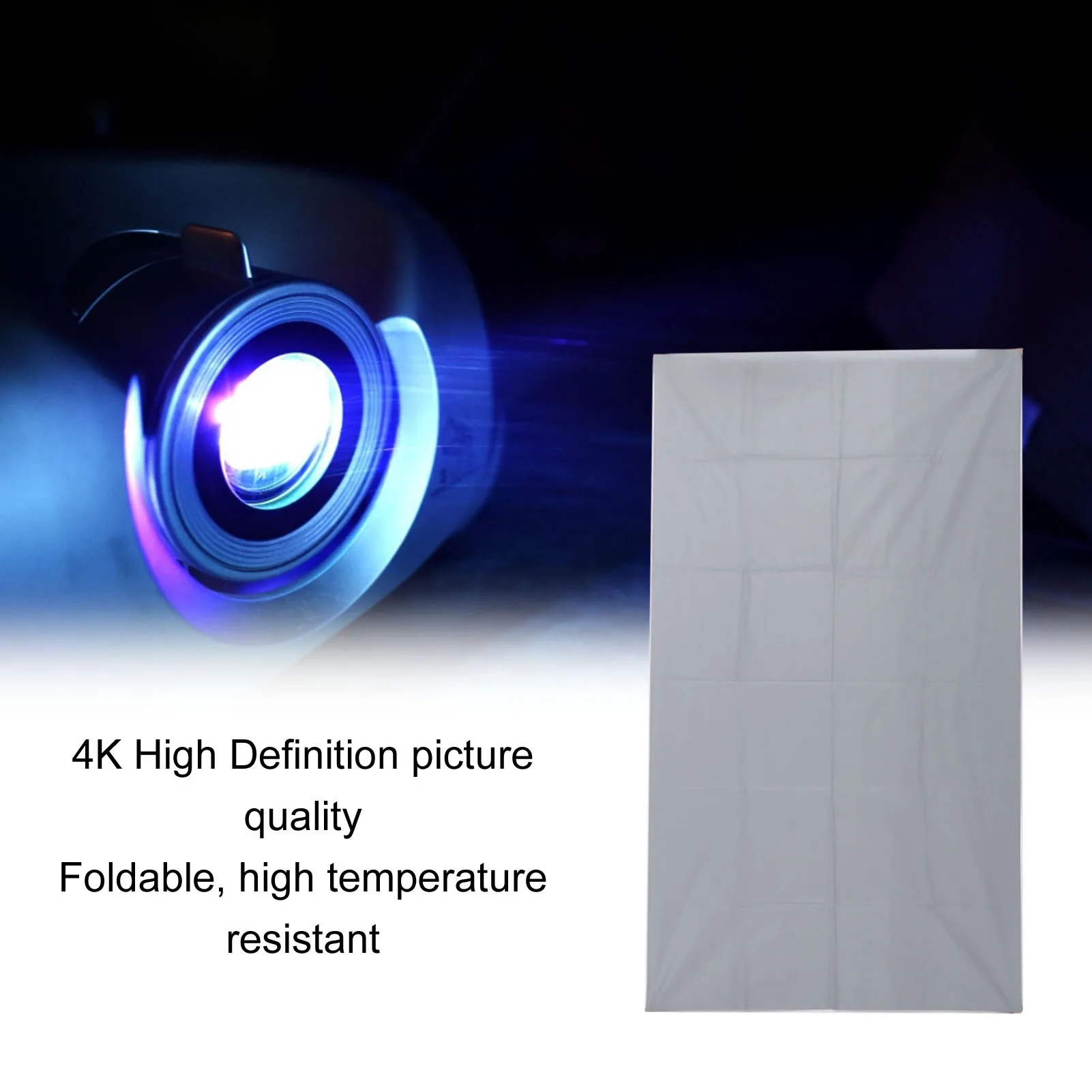 Projector Screen Eye  Anti‑Light Portable Projection Screen High Temperature Resistant for Home for Office for Party