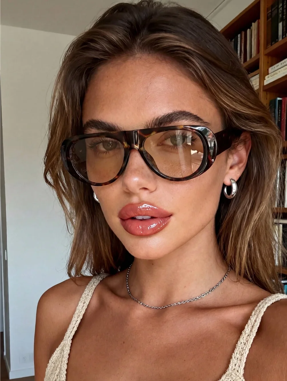 1 Pair of Women's Leopard Print Square Bohemian Style Fashion Glasses, Classic and Versatile, Suitable for Daily Commuting, Parties, Music Festivals, Street Photography, Weekend Outfits, and Family Outings