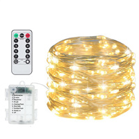 2/5/10/20M Battery LED String Lights Remote Control Fairy Lights Outdoor Waterproof Light Garland for Christmas Wedding Party