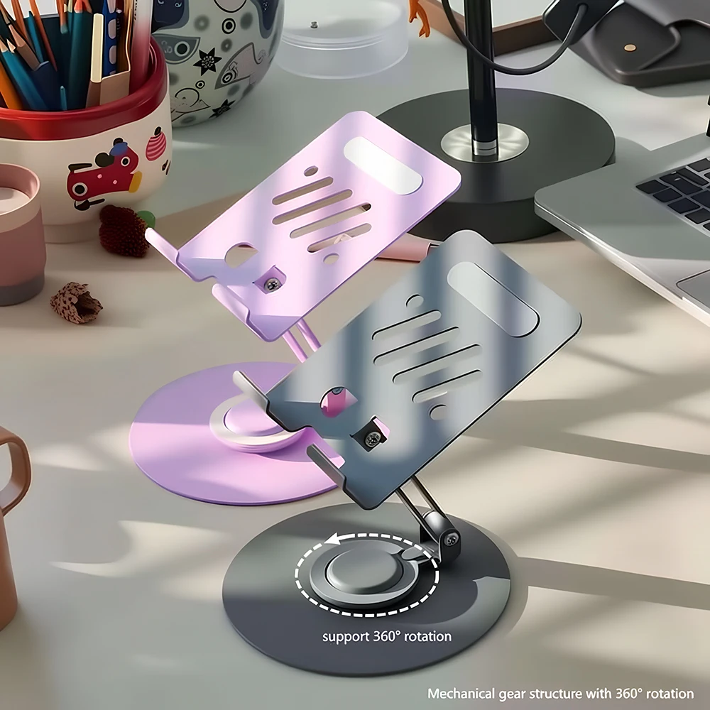 All-metal Foldable Adjustable Phone Stand Lazy Person's Desktop Stand Universal Phone And Tablet Stand Compact And Portable