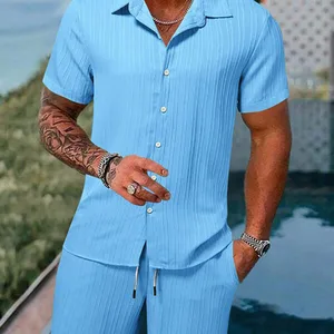 Frühlings- und Sommer Neue Sportler lässige, einfarbige Farbe kurz -mit kurzen Shorts Shorts Cardigan Sportanzug 6 Hauptverkaufsfarben -Trainings -Tatsache - №5