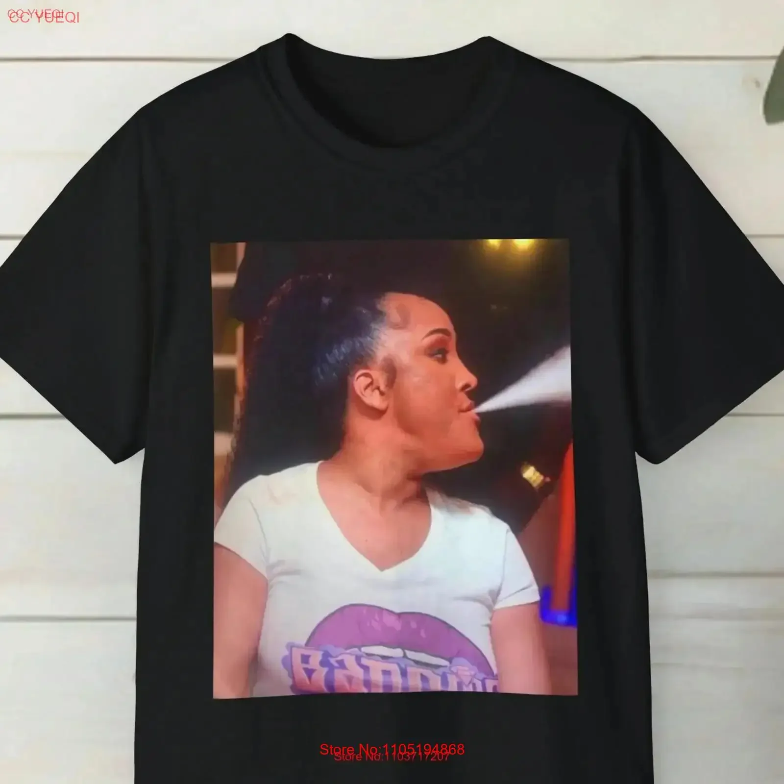 Natalie Nunn Smoke T Shirt Zeus Baddies on East Sizing vintage Washed streetwear Breathable Comfortable Stretched fashion