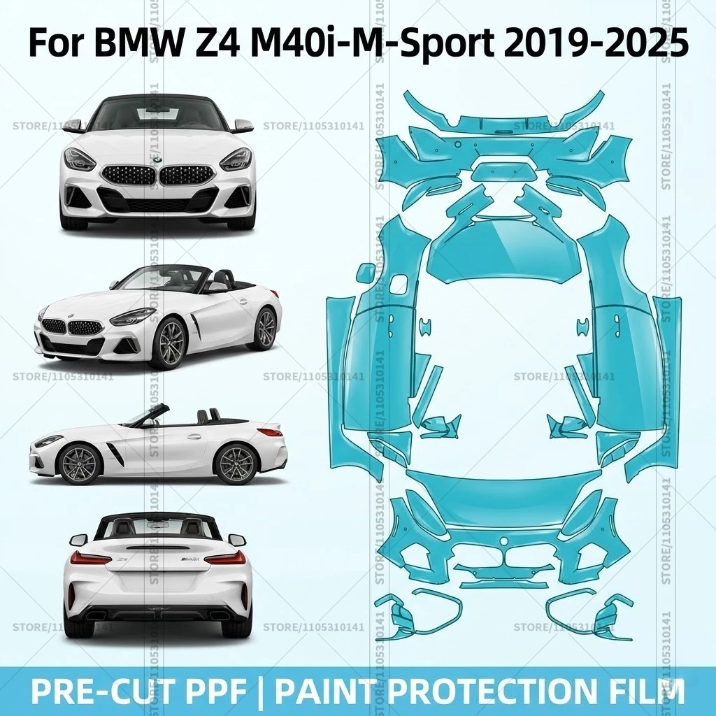 

Pre-Cut Paint Protection Film PPF Transparent Car Film Automotive PPF Full Vehicle For BMW Z4 M40i-M-Sport 2019-2025