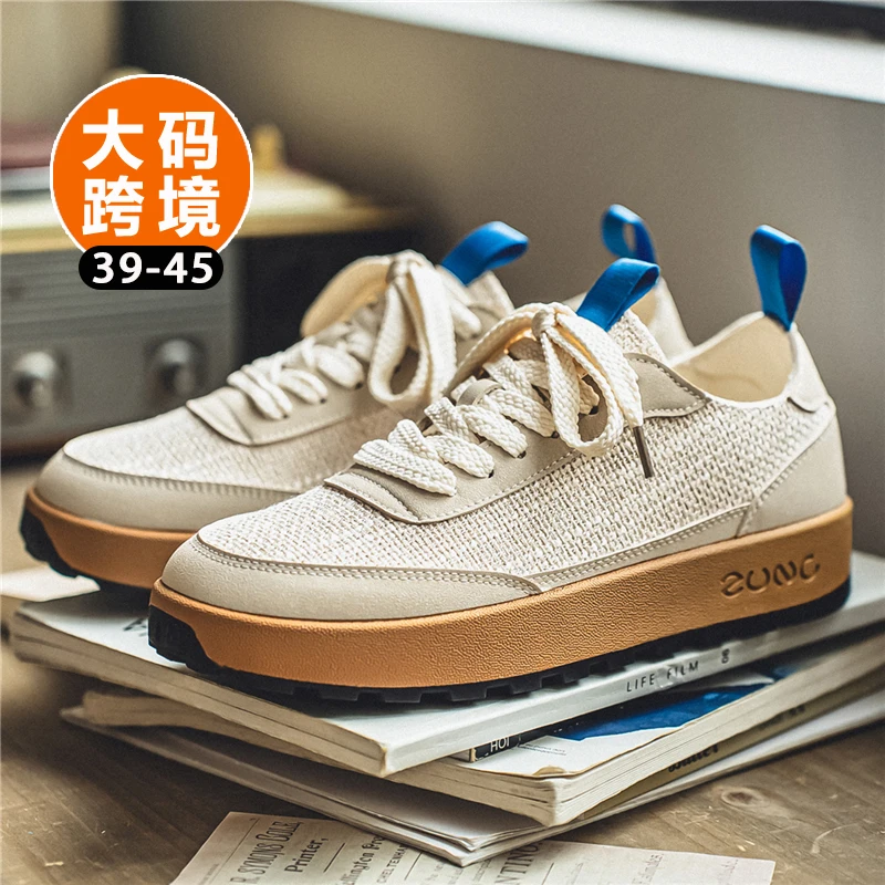 Plus Size EU46-EU50 Men Summer Breathable Mesh Sneakers Wide Toe Box For Wide Feet Shock Absorb Insole Anti Slip Outsole Running