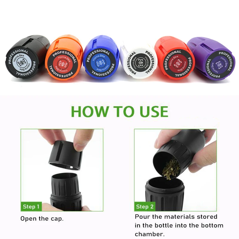 Manual Tobacco Grinder Jar Portable Wine Barrel Shaped ABS Smoke Grass Crusher Smoking Accessories