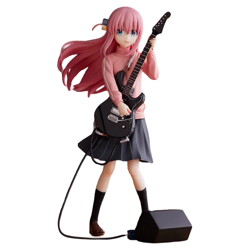 Anime Bocchi the Rock!, 15cm Gotou Hitori PVC Action Figure, Guitarra Performance Scene Model, Toy Gift Collection, Presente Ornamento