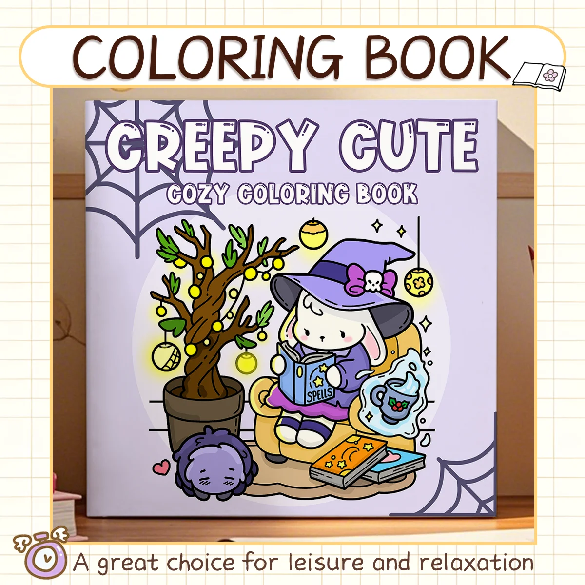 CREEPY CUTE Coloring Book for Adults Featuring Cute Cozy Daily Activities for Educational DIY Relaxation Children Drawing Books