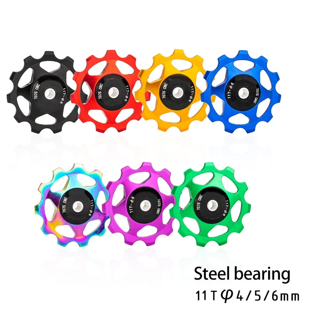 MTB 11T Guide Wheel Mountain Road Bike Rear Dial Bearing Jockey Wheel Aluminum Pulley Roller Bicycle Accessories Cycling Parts