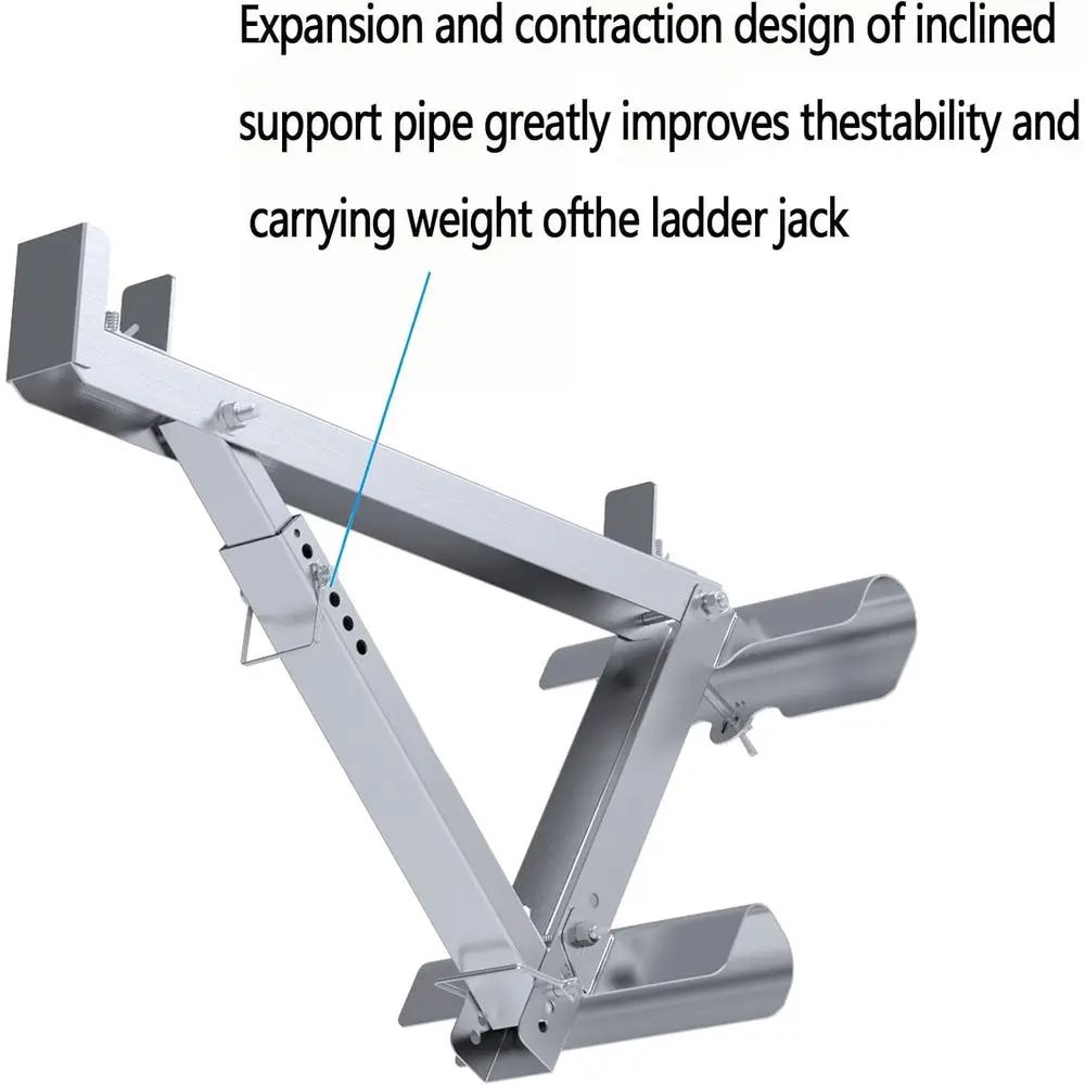 Pair of Metaltech Scaffolding Ladder Jacks, Upgraded 2024 Model, Short Body, Two-Rung Extension for Enhanced Stability and Work