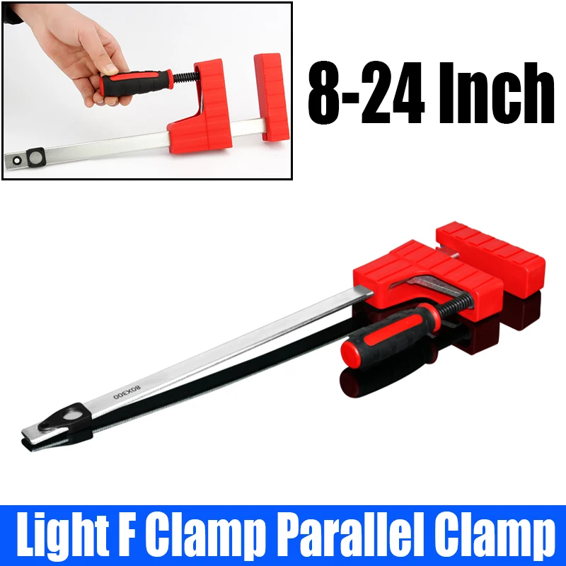 

1PCS 8-24 Inch Light F Clamp Bar Clamp Parallel Clamp Fixing Clip Clamping Device High Strength Woodworking Clamp