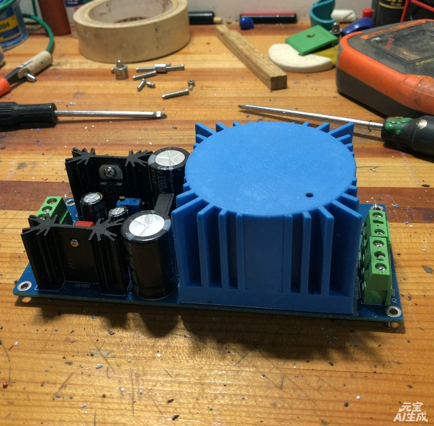 LM317/LM337 Adjustable Regulated Power Supply Board Kit for Sealed Toroidal Transformer