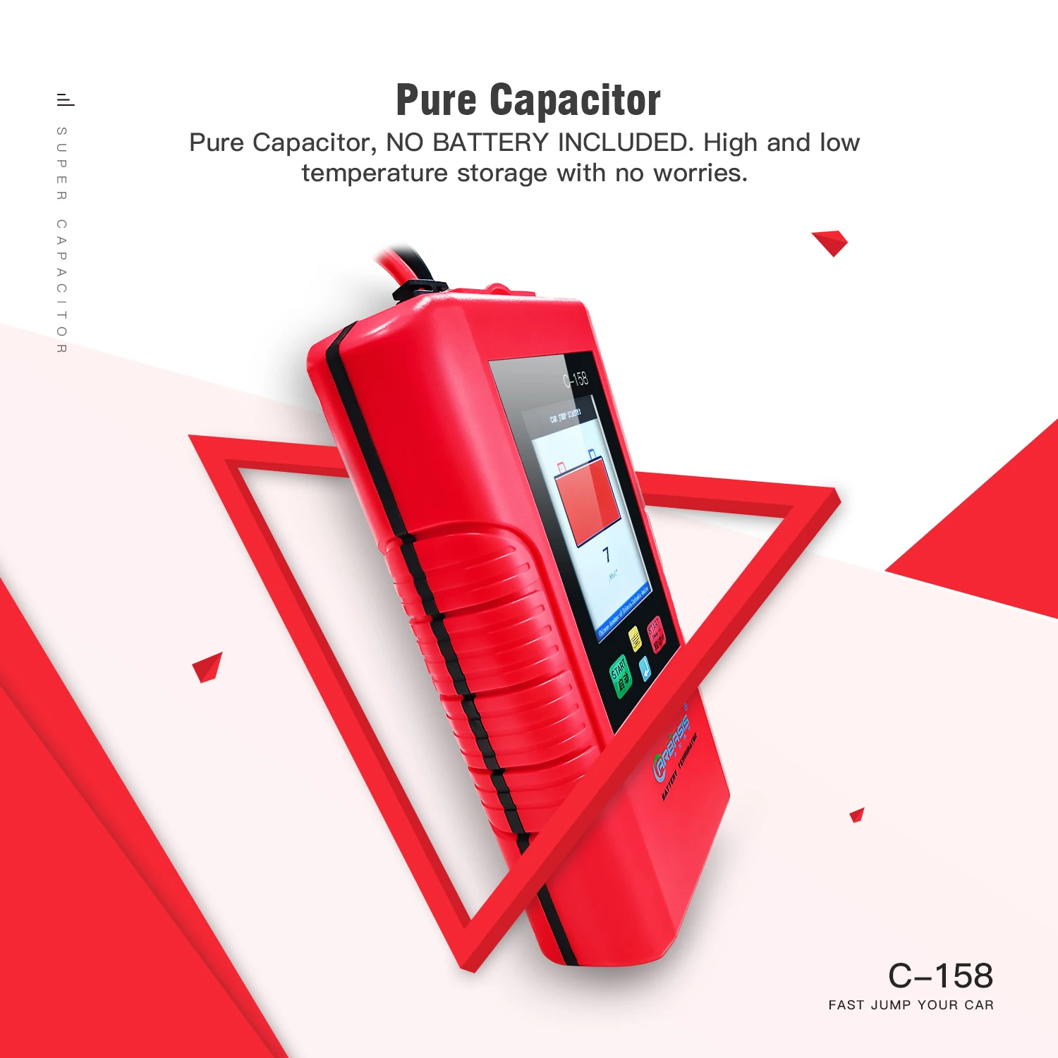 12V Super Capacitor JUMP STARTER Car starter Power Supplier Super Capacitor Starter Portable Car Jump Starter no battery safe