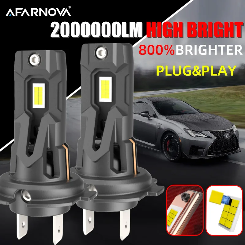 

H7 Автомобильная светодиодная лампа Canbus 1800 Вт H4 Противотуманная фара 2800000 LM 360 Turbo Wireless с аксессуарами для фар вентилятора для внедорожников, квадроциклов