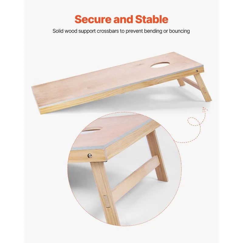 4x2피트 콘홀 세트 휴대용 콘홀 던지기 게임 보드 나무 케이스 포함