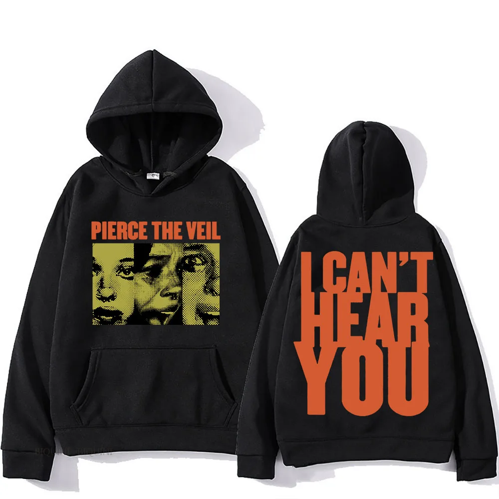 Women Pierce The Veil Hooded Ropa Mujer Gothic Fleece Sweatshirt Funko Pop Aesthetic Casual Clothes Moletom Hooded Pullovers