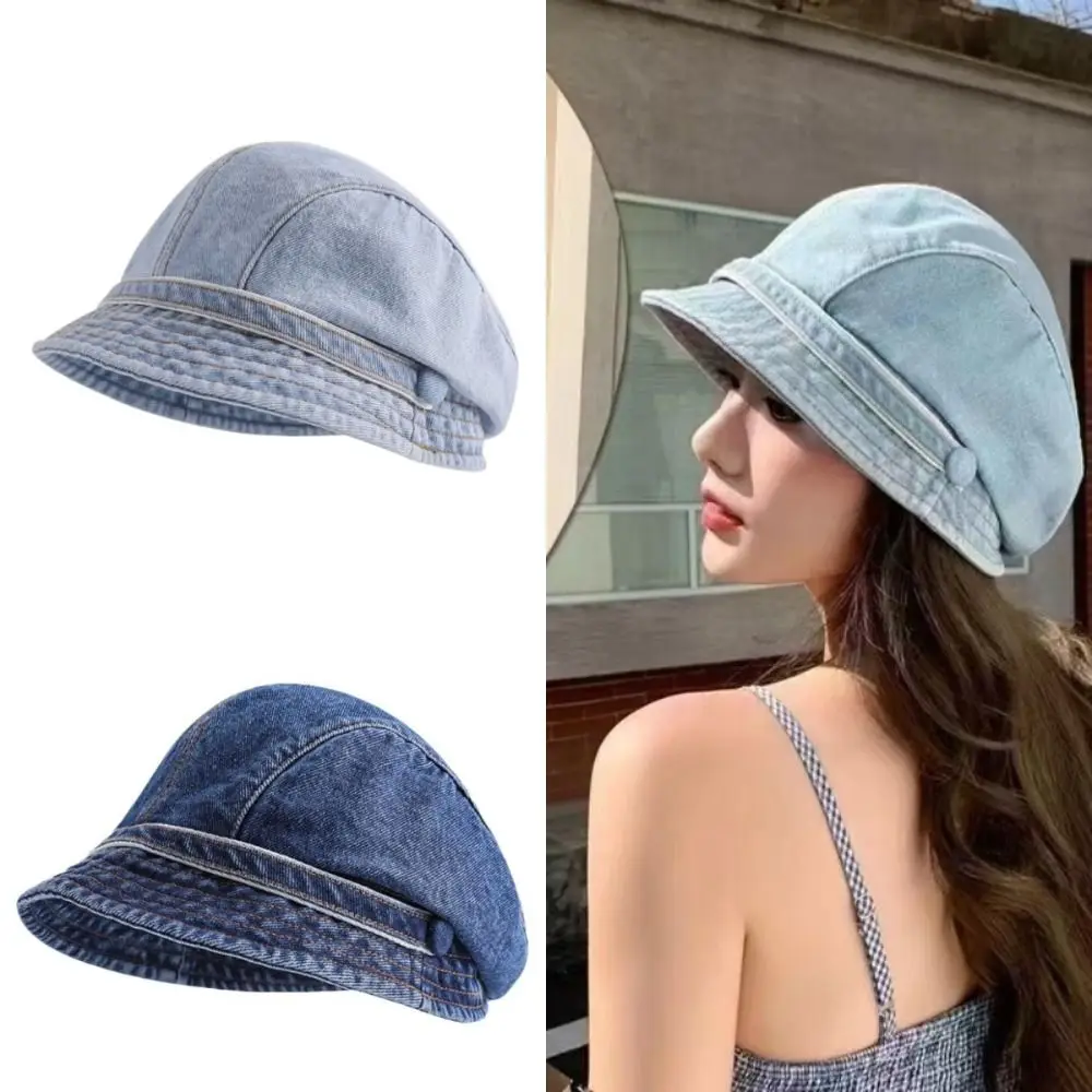 Cute Retro Fisherman Hat Warmth Solid Color Duck Tongue Hat Ultra Light Cold Resistance Painter Hat Summer