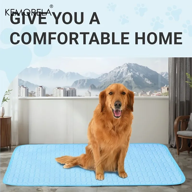2026 Upgraded Ice-Cool Summer Pet Cooling Mat and Bed Sweat-Absorbent Fabric Available in 4 Sizes for Small Medium and Large Pet