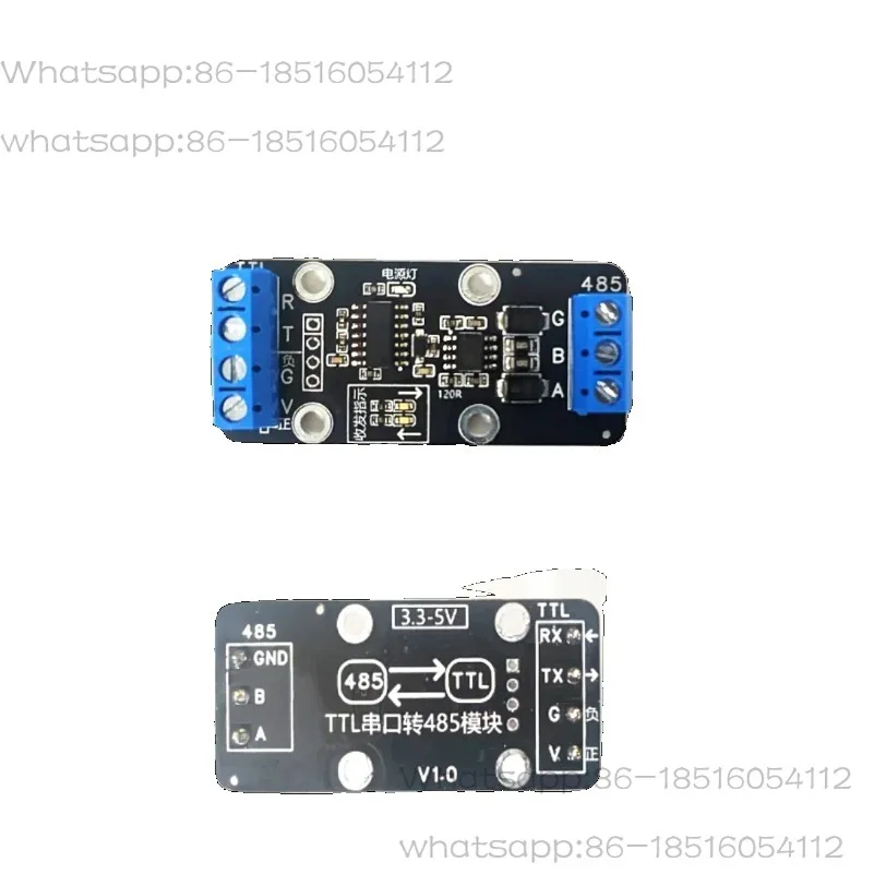 

TTL Serial To RS485 Module 485 To Serial Hardware Automatic Flow Control Supports 3.3V 5V Power Supply