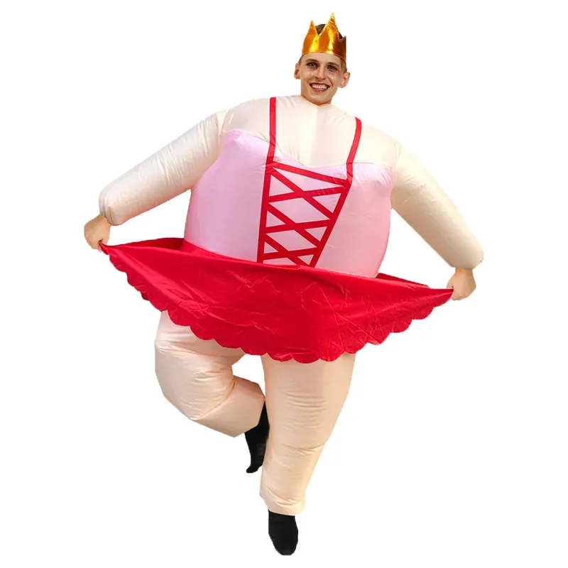 LQ 할로윈 카니발 발레 의상 성인용 풍선 의상 스모 레슬러 풍선 의상 코스프레 파티 드레스 (남녀 공용) ﻿