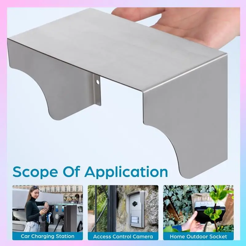

AB25-Stainless Steel Protection Rain Waterproof Metal Cover Door Lock Cover Forcontrol Machine System Reader Doorbell Socket Cov