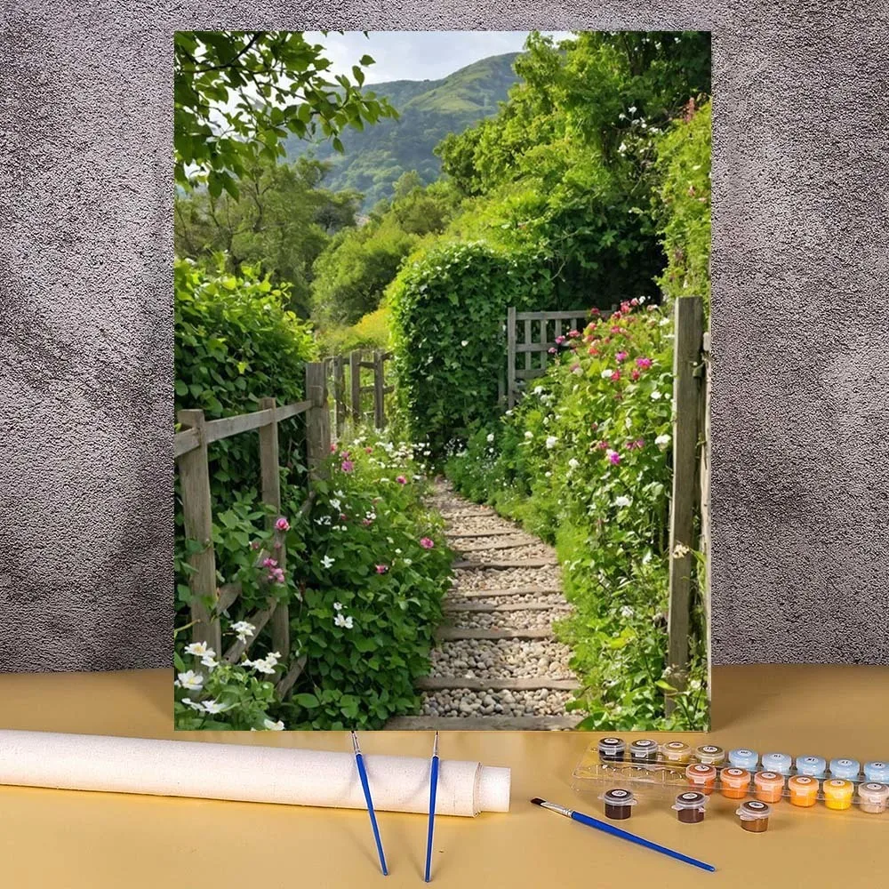 

Unframe Oil Painting By Number Forest Landscape Painting Wall Bedroom Living Room Decor Acrylic Paint Handicraft Gift Of Friend