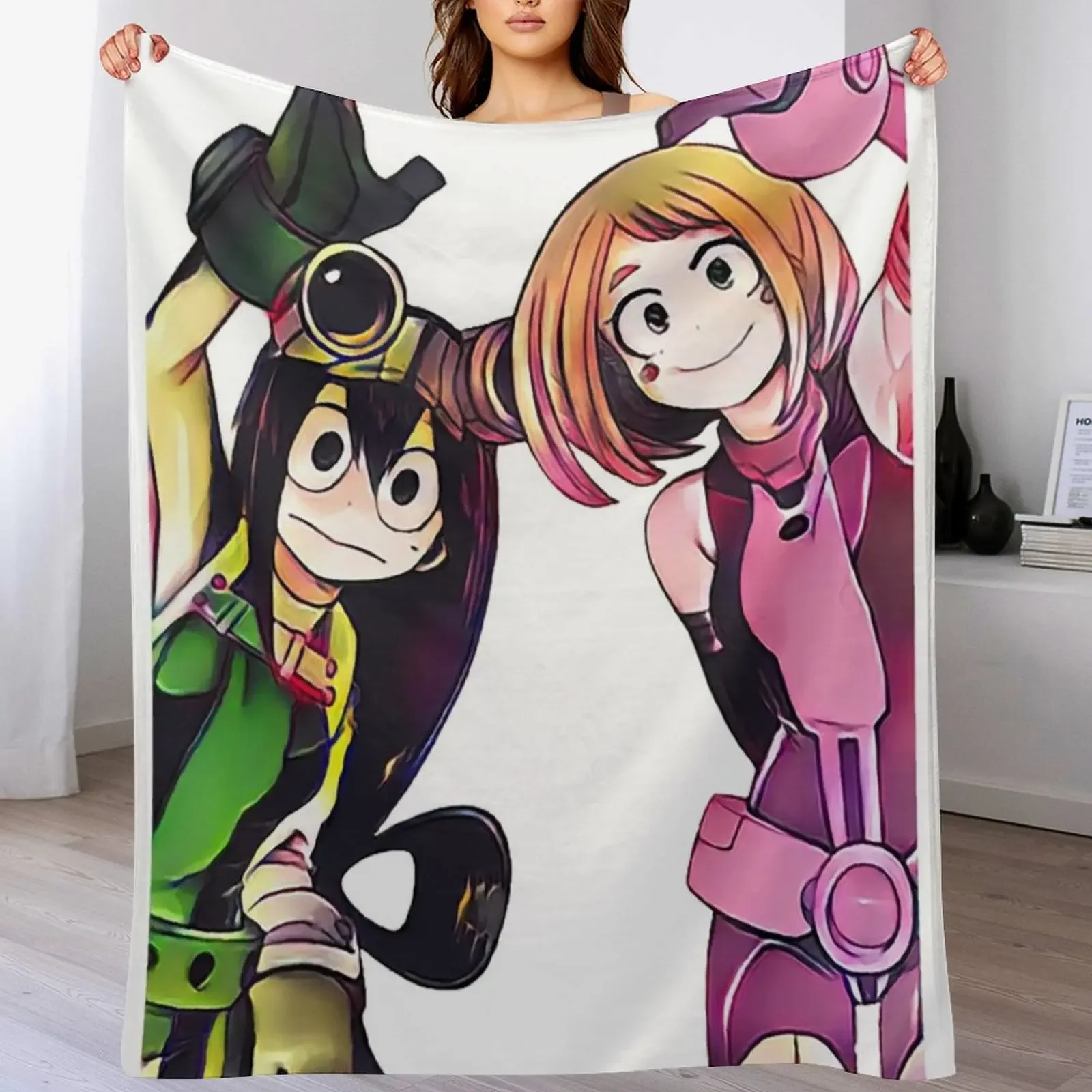 

Tsu and Ochako Throw Blanket decorative for sofa Bed Fashionable Designers Blankets