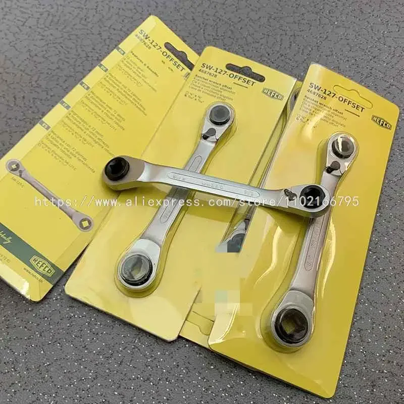 

REFCO Ratchet Wrench for maintenance angle valve of refrigeration air conditioning compressor SW-127-OFFSET SW-127-C