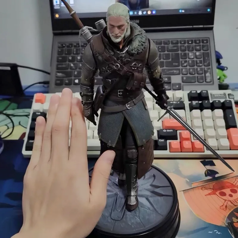 Figura de acción The Witcher 3 de 24cm, Wild Hunt Geralt de Rivia, estatuilla de juego, modelo de colección de Pvc, adornos, regalo