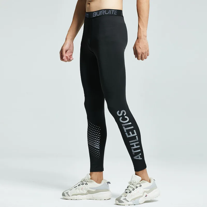 Fitness Tight Pants for Men, Four Seasons, High Elasticity, Speed Drying, Sports Base, Running, Basketball Training Pants