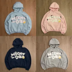 New Y2K Vintage Foam Printing Streetwear Fashion Brand Overesized Loose Foam Printed Hoodies Hooded Sweatshirt For Men Unisex