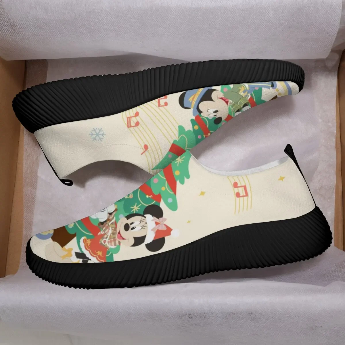 

Женские кроссовки Disney с Микки Маусом, обувь без шнуровки на плоской подошве, женские лоферы, прогулочная женская вулканизированная обувь на плоской подошве, Zapatillas Mujer
