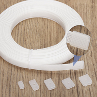 50yards Polyester Boning For Sewing, Density Plastic Sewing Corset Boning /Silicone End Caps For Wedding Dress Handmade Hat Diy