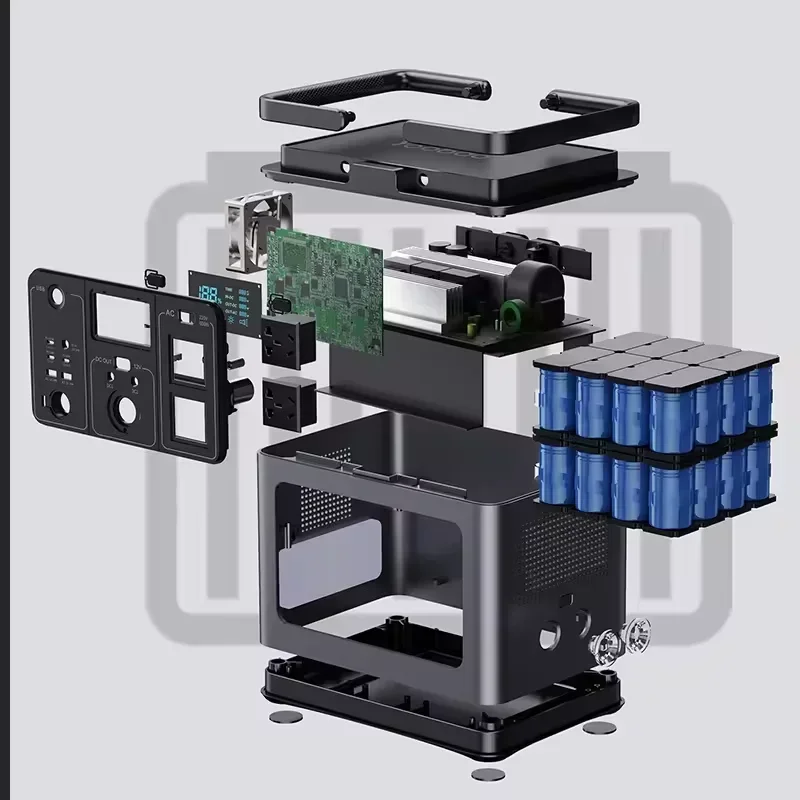 

700W Portable Power Station Mini Solar Energy System 192000mAh ABS Battery Power Bank with Wireless Charge 614Wh Solar Generator