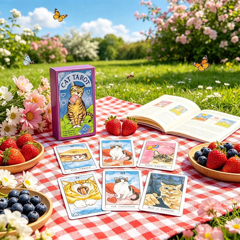 Cat Tarot Cards 78 Cute Cat De - Board Game Oracle recension och pris