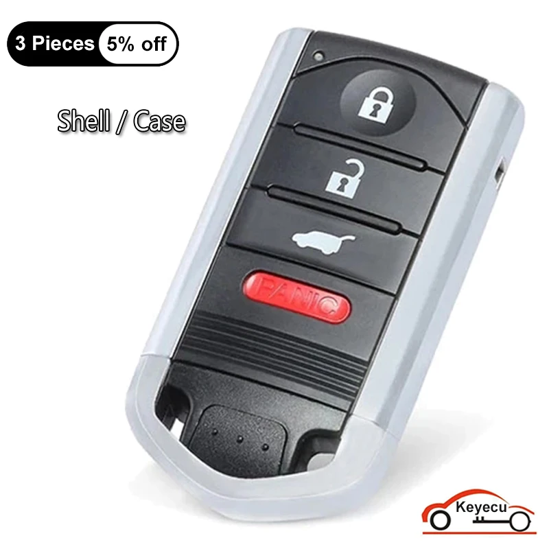 

KEYECU 4 Buttons for Acura TL RDX ILX ZDX 2010 2011 2012 2013 2014 2015 Smart Remote Car Key Shell Case Fob M3N5WY8145 KR5434760